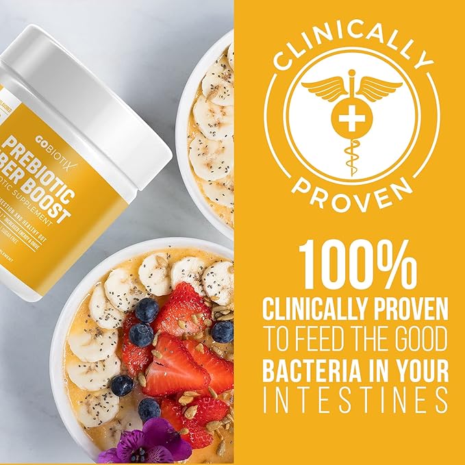 GOBIOTIX Fiber Supplement - Prebiotic Soluble Fiber Powder, Supports Gut Health and Digestive Regularity - Gummies Alternative - Gluten & Sugar Free, Keto, Vegan - 1 Scoop Daily, 35 Servings (3 Pack)