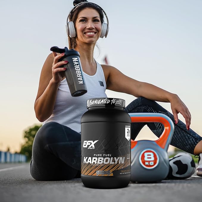 EFX Sports Karbolyn Fuel | Fast-Absorbing Carbohydrate Powder | Carb Load, Sustained Energy, Quick Recovery | Stimulant Free | 37 Servings (Tropical Storm)