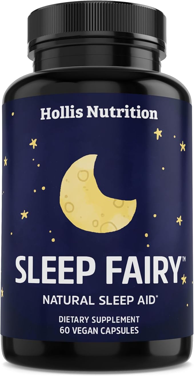 SLEEP FAIRY Natural Sleep Aid | Melatonin 10mg, L-Theanine, 5-HTP, Valerian Root, GABA, Magnesium Glycinate, Chamomile | Herbal Sleeping Pills | Non-Habit Forming Supplement | Vegan Capsules | Non-GMO