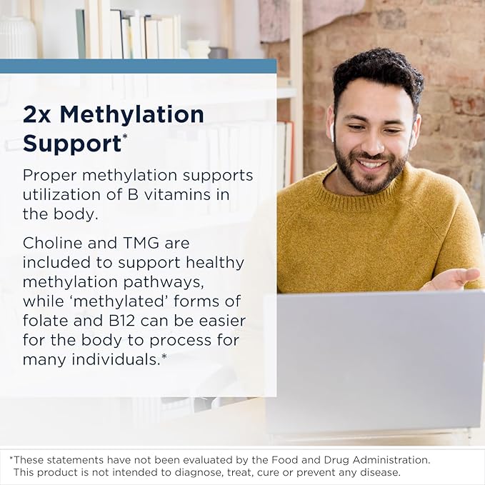 Designs for Health Methylated Vitamin B Complex - Vitamin B Supplements with B12 Vitamins, B1, B3, Niacin, B6, Folate & Biotin - Methylated Multivitamin for Metabolic + Heart Health (120 Capsules)