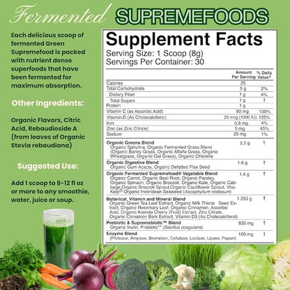 Divine Health Dr. Colbert, MD Superfood Package | 30 Servings of Green Supremefood & Red Supremefood 14 Organic and Fermented Green Vegetables and Grasses | 8 Organic Fruits