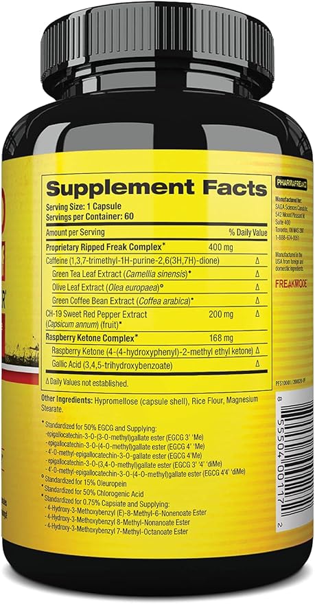 Pharmafreak Ripped Freak 60ct - USA - Hybrid Fat Burner