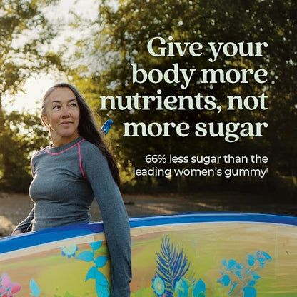 New Chapter Women’s 50+ Multivitamin Gummies – 66% Less Sugar, Women’s Healthy Aging Gummy Vitamins with Vitamin C, B Vitamins & Zinc, Non-GMO, Gluten Free, Berry Citrus Flavored, 90 ct