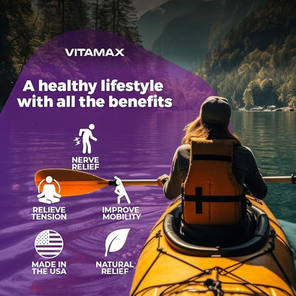 Sciatica Nerve Health Support - Sciatic Nerve Supplement Capsules with Folic Acid, Pea, Glucosamine, MSM, Vitamin B Complex, Alpha Lipoic Acid 300mg - Made in USA (60 Count (Pack of 2))