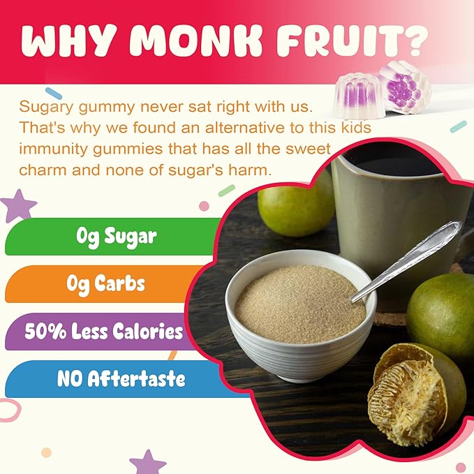 Elderberry + Vitamin C & Zinc Immune Support Gummies for Kids 4+, Omega-3, Vitamin D3, A, E, Sugar Free Daily Childrens Daily Multi Vitamins Gummy | Immunity, Eye & Brain Health | Non-GMO, 60 Count