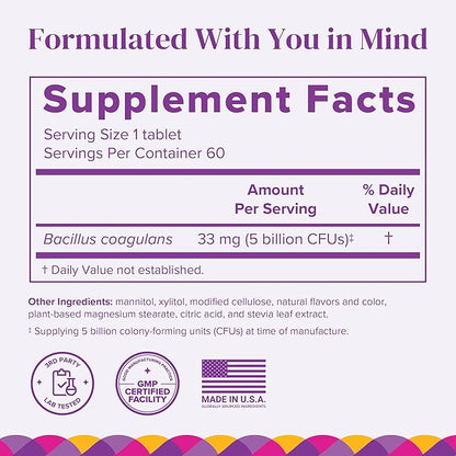 Barimelts Probiotic, 5 Billion CFU - 60 Fast-Dissolving Tablets (2-Month Supply) - Sugar-Free Probiotics for Women, Support Gut Health After Bariatric Surgery, Natural Cherry Flavor