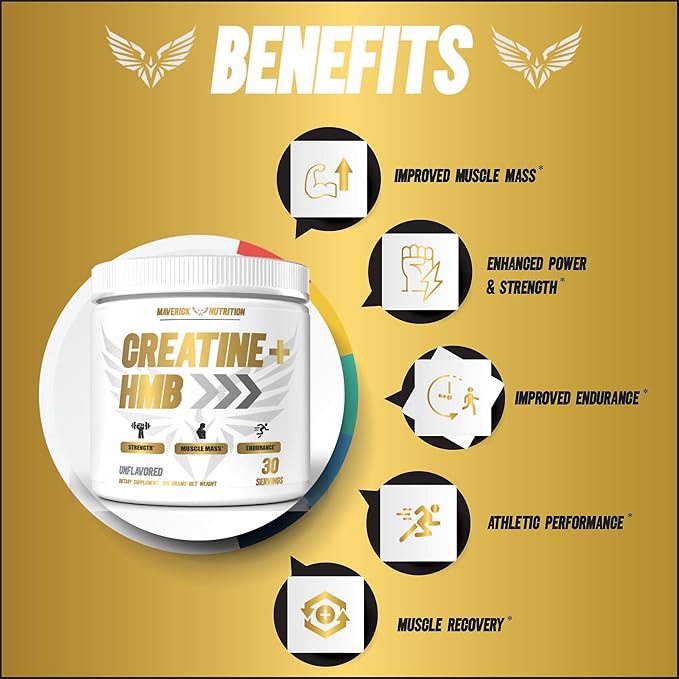 Creatine HMB - Creatine Powder for Men - Creatine Powder - Creatine Supplement - Creatine for Men - HMB Creatine - Creatine HMB Powder - Creatine - Creatine Monohydrate - 30 Servings - Unflavored