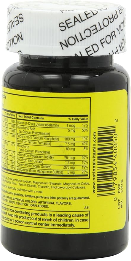 Nature's Blend NAT B MULTIVITAMIN & MIN TB, Assorted, 100 Count