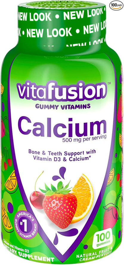 Vitafusion Calcium Adult Gummy Vitamins, 100 Gummy Vitamins
