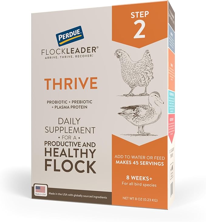 Thrive, Daily Probiotic & Prebiotic Poultry Supplement for Chickens 8+ Weeks Old, 8 oz