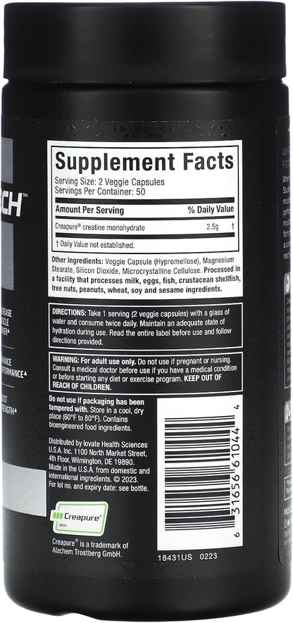MuscleTech Platinum 100% Creatine Pills | Creatine Monohydrate Pill| | Muscle Recovery + Builder for Men & Women | Workout Supplements | 100 Count