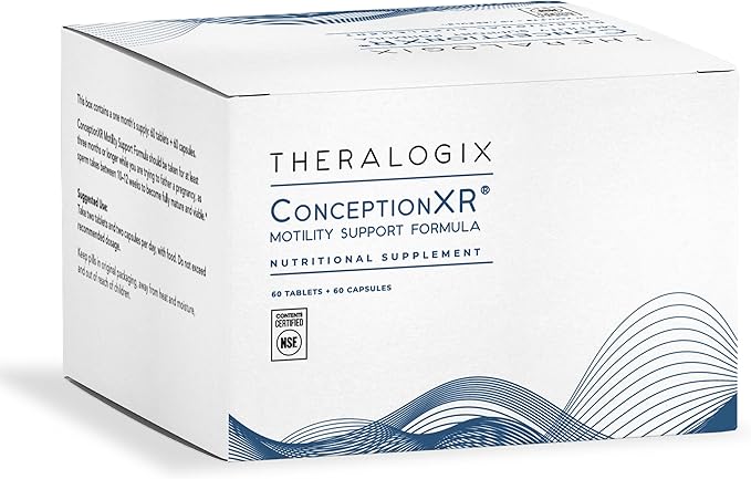 Theralogix ConceptionXR Motility Support Formula - Men's Preconception Vitamins for Fertility Support - Male Fertility Supplements for Sperm Health* - NSF Certified - 60 Tabs + 60 Caps (30-Day Supply)