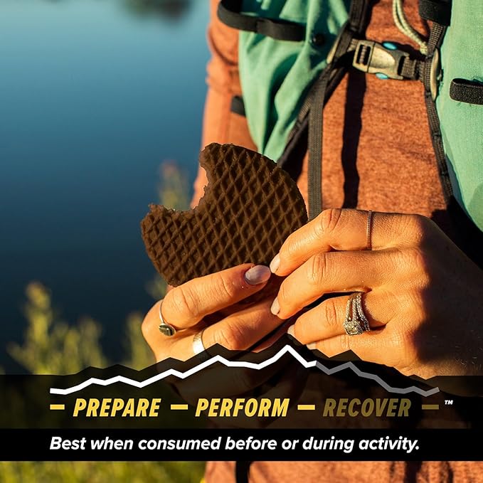 Honey Stinger Organic Chocolate Waffle | Energy Stroopwafel for Exercise, Endurance and Performance | Sports Nutrition for Home & Gym, Pre and Post Workout | Box of 16 Waffles, 16.96 Ounce