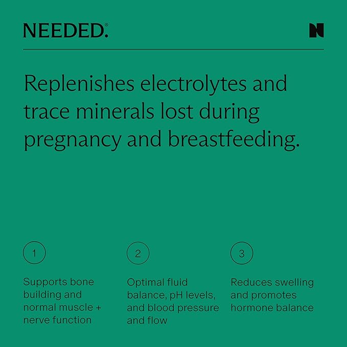 Needed Hydration Support With Electrolytes for Pregnancy & During Lactation & Trace Minerals – 30 Packets Lightly Sweetened with Real Fruit, Lemon