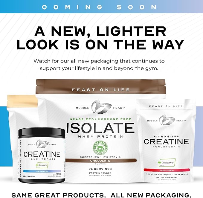 Muscle Feast Grass-Fed Whey Protein Isolate, All Natural Hormone Free Pasture Raised, Chocolate, 2lb