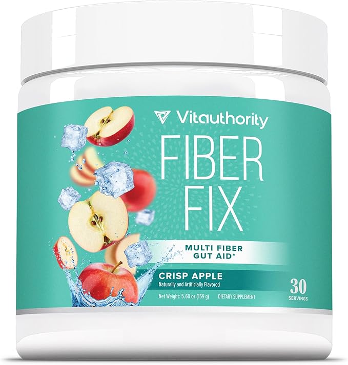 Prebiotic Fiber Powder Supplement | Healthy Gut Cleanse Detox for Women and Digestive Health Regularity, Satiety & Bloating Relief for Women | Colon Cleanser & Detox Powder Apple Flavored, 30 Servings