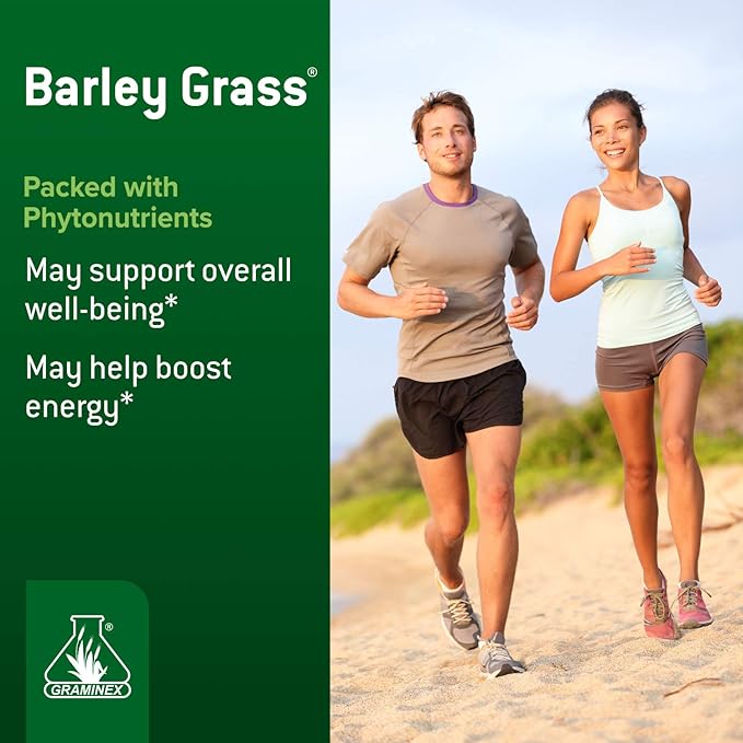 Barley Grass Tablets - Energy Boosting Greens Nutritional Supplement - Antioxidant-Rich Superfood with Multivitamin, Minerals, Amino Acids - 240 Tablets