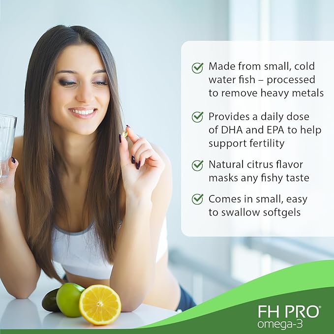 Fairhaven Health FH PRO Omega 3 Fatty Acids | Prenatal DHA and EPA Vitamin | Premium Icelandic Fish Oil Supplement for Pregnant Women and Nursing Mothers | 90 Softgels