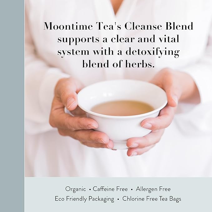 Organic Cleanse and Detox Tea for Women, 30 Tea bags with Mint, Dandelion Root and Burdock Root