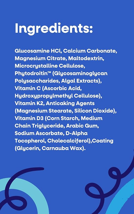 Bone Care Bone Health Supplements - Phytodroitin, Glucosamine, Vitamin D3 K2 & Calcium Supplement – Cartilage, Muscle & Joint Support Supplement – Vegan Bone Strength (60 Count)