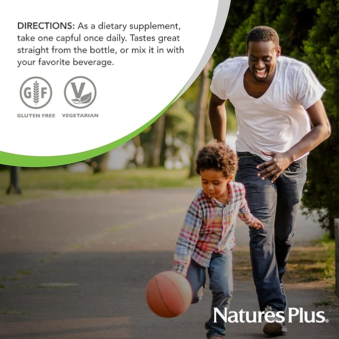 Natures Plus Source of Life Gold Multivitamin Liquid - 30 oz - with Vitamins D3, B12 & K2 - Blood, Bone & Immune Support - Vegetarian & Gluten Free - 30 Servings