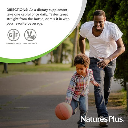 Natures Plus Source of Life Gold Multivitamin Liquid - 30 oz - with Vitamins D3, B12 & K2 - Blood, Bone & Immune Support - Vegetarian & Gluten Free - 30 Servings