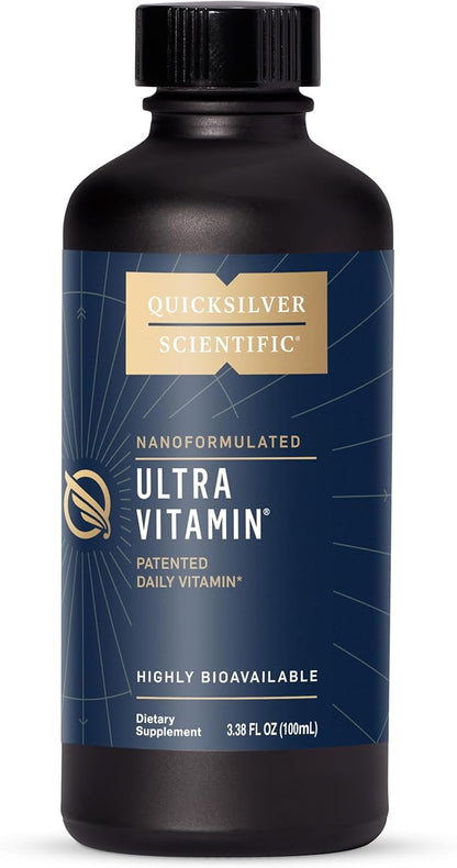 Quicksilver Scientific Liposomal Ultra Vitamin - Liquid Multivitamin & Antioxidant Supplement for Energy, Liver Health & Brain Support - Bioactive B Complex, Vitamin C, D, E & K (100ml)