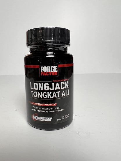 Force Factor Longjack Tongkat Ali 500mg for Men, Longjack Extract to Support Male Vitality and Improve Drive, Longjack Capsules with BioPerine Black Pepper Extract, 60 Capsules (2-Pack)