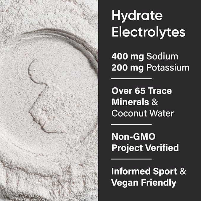 Sports Research Hydrate Electrolytes Powder Packets - Sugar-Free & Naturally Flavored with Vitamins, Minerals, and Coconut Water - Supports Hydration - 16 Packets - Cherry Pomegranate