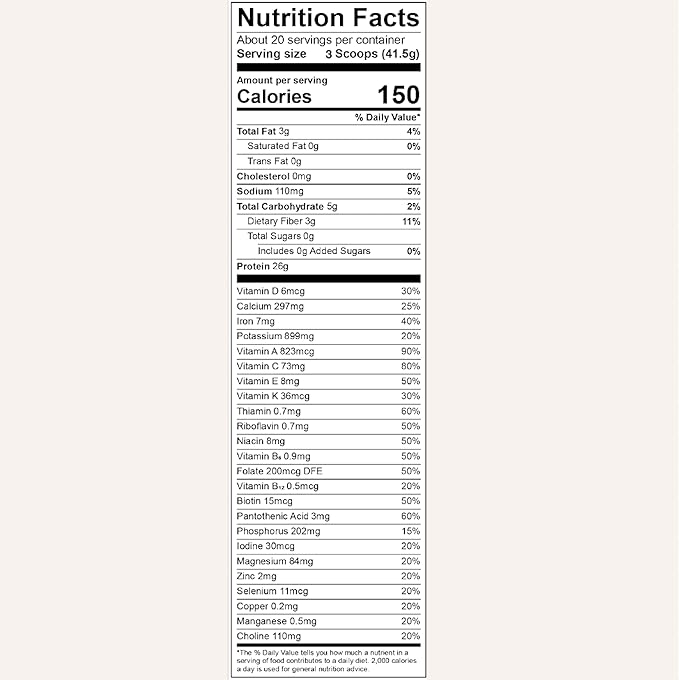Kathy Ireland Daily Essentials Plant Based Protein Powder Mix (1.85, Vanilla)
