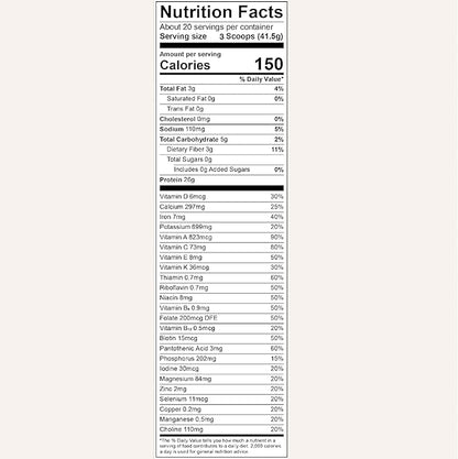 Kathy Ireland Daily Essentials Plant Based Protein Powder Mix (1.85, Vanilla)