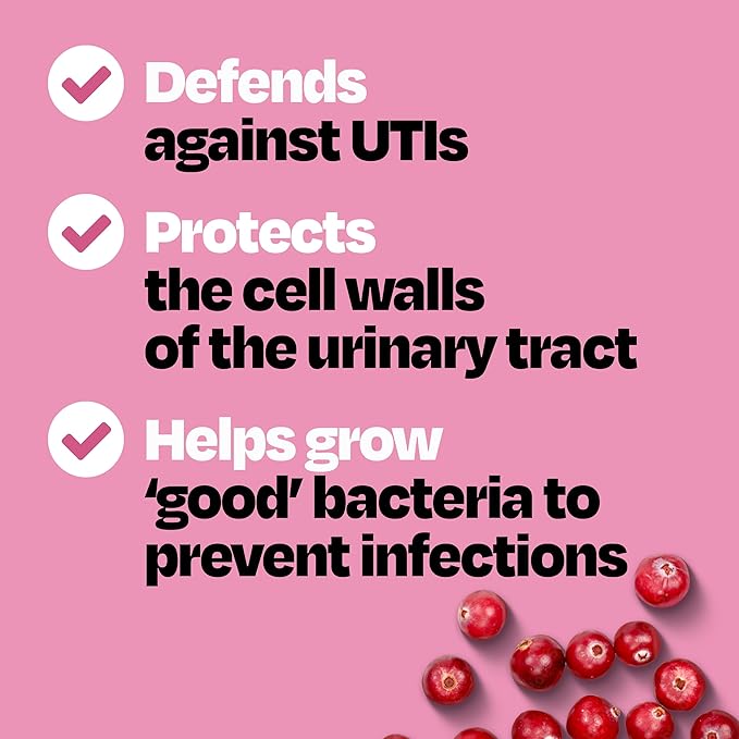 Cystex Urinary Tract Infection Support and Prevention for Men and Women, Cranberry Prebiotic Supplement for UTI Protection & Urinary Health Maintenance, D-Mannose & Vitamin C, 7.6 oz (2 Pack)