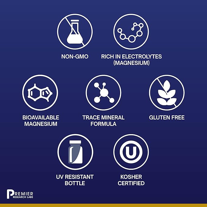 Premier Research Labs Premier pH Minerals - Trace Minerals, Trace Mineral Drops, Minerals for Water, Magnesium Supplement for Distilled Water, Reverse Osmosis Water, Liquid Concentrate - 2 fl oz