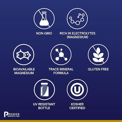 Premier Research Labs Premier pH Minerals - Trace Minerals, Trace Mineral Drops, Minerals for Water, Magnesium Supplement for Distilled Water, Reverse Osmosis Water, Liquid Concentrate - 2 fl oz