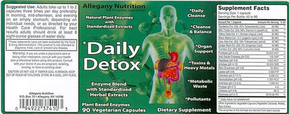 Allegany Nutrition Daily Detox - 90 Count