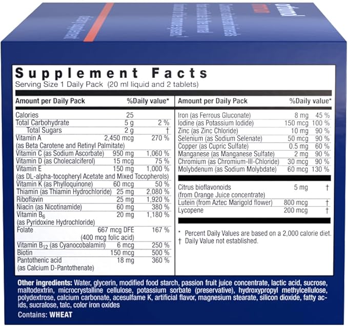 Orthomol Immun Vial, Immune Support Supplement,Capsule 30-Day Supply, Vitamins A, B, C, D, E, Zinc, Iodine