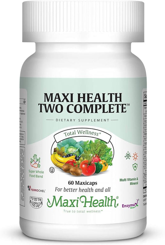 Maxi Health Two Complete - Multivitamins and Minerals - Full Potency - 60 Capsules – Kosher