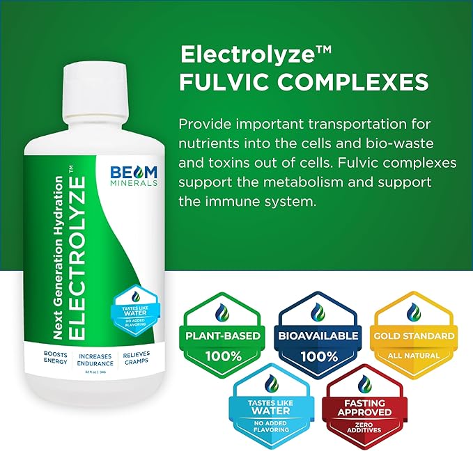 BEAM Minerals Micro-BOOST Humic Mineral Blend | Plant-Based Multi Minerals Supplement & Electrolytes Liquid | Micronutrients Supplements | Deficiency Support | Pure Natural Antioxidant | Keto Friendly