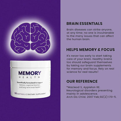 Brain Supplement for Memory and Focus with Vitamin E (90 softgels/30 Servings) - Brain Booster Softgels for Clarity, Energy-Supplements for Concentration-Omega 3, Carotenoid