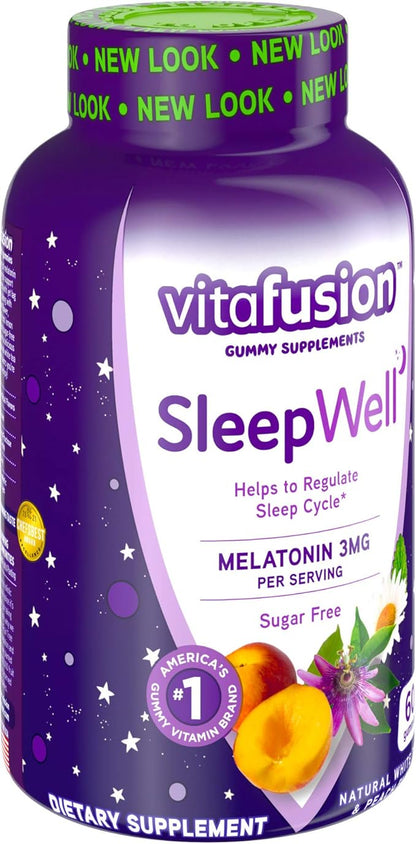 Vitafusion Sleep Well Gummy Vitamins, 60 Count (Pack of 3)