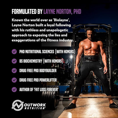 Outwork Nutrition Recovery Supplement, Post Workout Recovery Powder & Muscle Builder for Men and Women, Recharge Muscles After Gym, Backed by Science, Gummy Bear Burst, 230 Gr