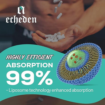 2000MG NAD+ Supplement for Men, Liposomal NAD+ for Cellular Energy, Brain, Muscle, Repair, 5-in-1 Formula NAD+, 99% Absorption, NAD+ Supplement Pure Organic, Made in USA, 90 Vegan Capsules