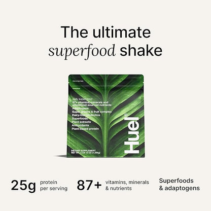 Huel Daily Superblend Chocolate Powder, 25g Plant Based Protein, Super Greens, 87 Vitamins, Minerals, and Wholefood-Sourced Ingredients,19 Servings, Scoop not Included to Reduce Plastic