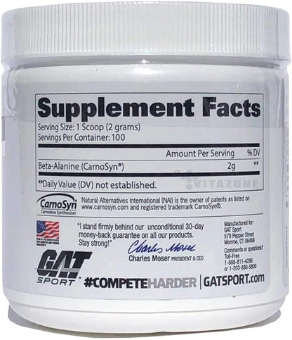GAT Sport Beta Alanine Supplement, 200 Gram