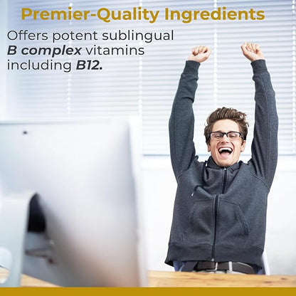 Premier Research Labs: Max B-ND Liquid Vitamin B-Complex for Liver & Brain Health - Sublingual Drops for Energy, Immune - 8 fl oz - Thiamin, B12, B6 & More - for Men, Women, Kids