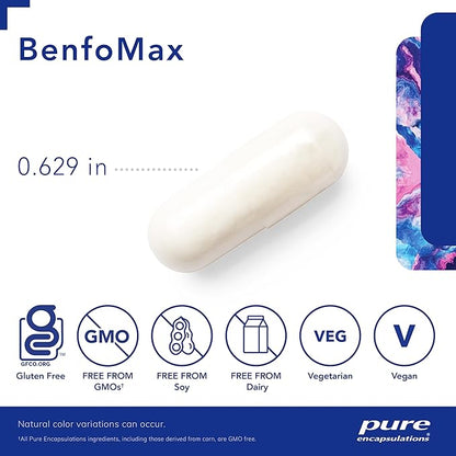 Pure Encapsulations BenfoMax 90's - 200 mg Benfotiamine - Vitamin B1 Thiamin Supplement - Supports Heart & Metabolism Health - Vegan & Non-GMO - 90 Capsules
