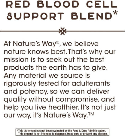 Nature's Way Energizing Iron - Red Blood Cell Support* - 8 mg Iron, -200 mcg of Cyanocobalamin & Vitamin B12 per 2-Softgel Serving - Gluten Free - 90 Softgels