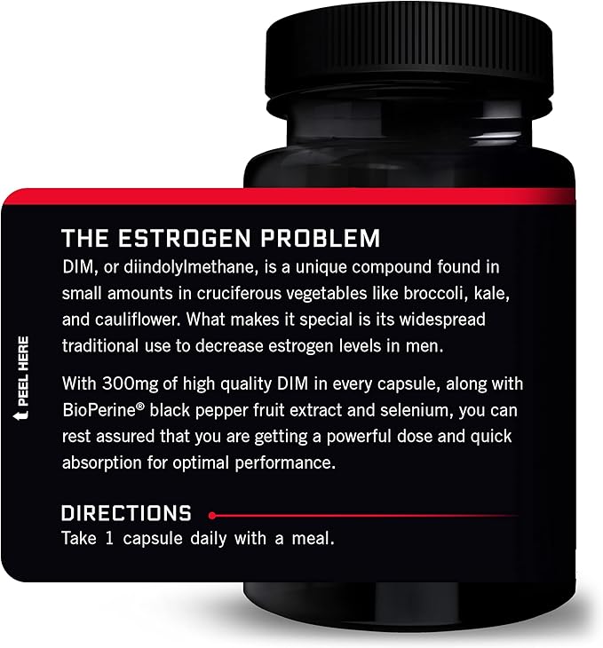 Force Factor DIM, 2-Pack, Pills to Decrease Estrogen in Men, Diindolylmethane Supplement with Key Natural Ingredients and Superior Absorption, Diindolylmethane 300mg, Works Fast, 60 Capsules