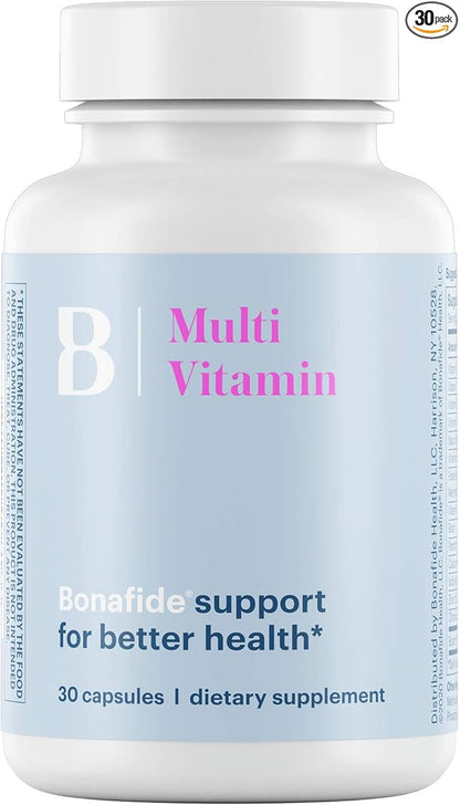 Bonafide Essentials Multi Vitamin for Better Health – Daily Multivitamin for Women – 30 Capsules (1-Month Supply)