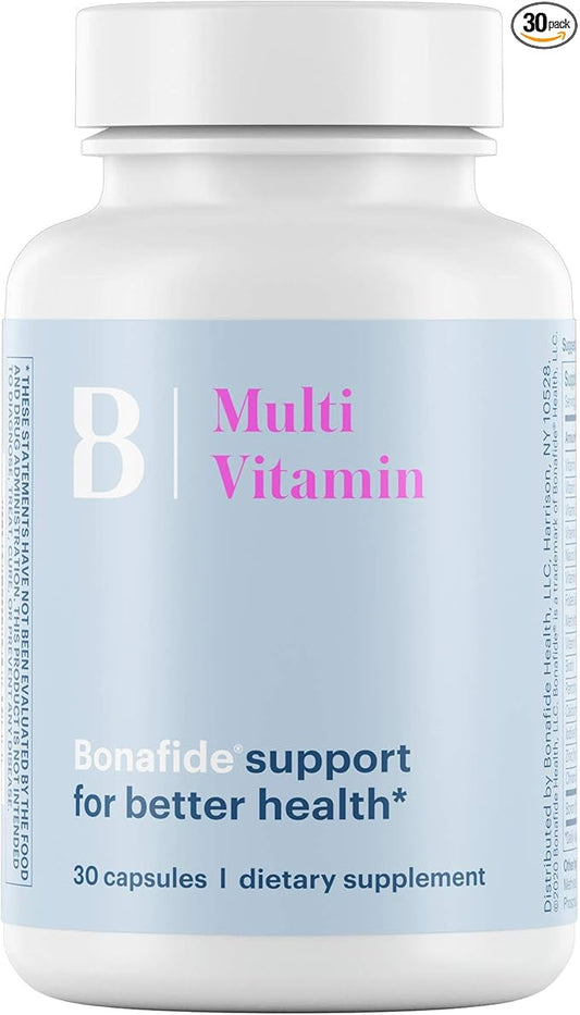 Bonafide Essentials Multi Vitamin for Better Health – Daily Multivitamin for Women – 30 Capsules (1-Month Supply)